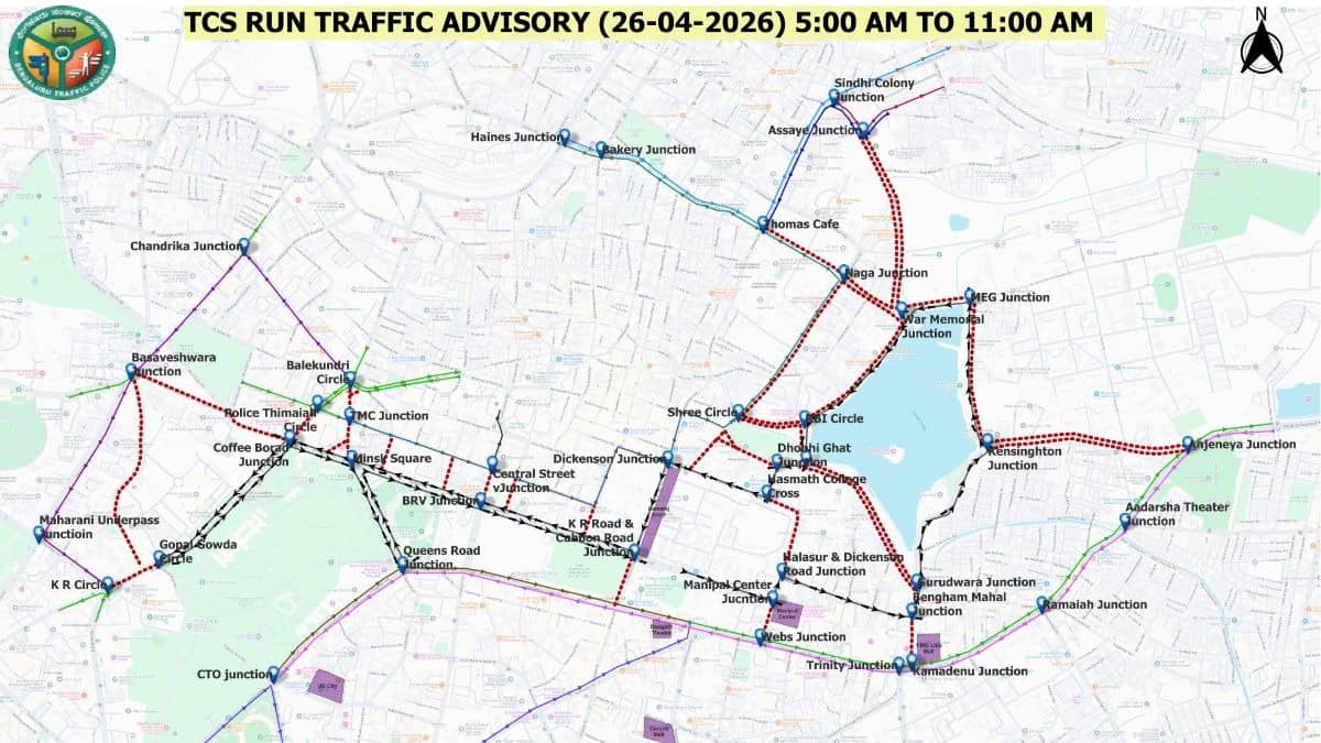 Bengaluru Traffic Advisory April 26: Major Road Closures For TCS World 10K Marathon; Check Routes, Diversions