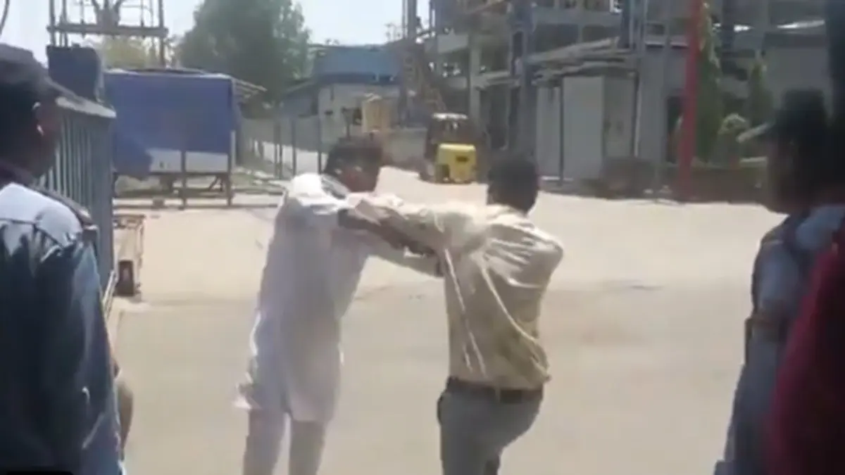 Bharuch Slapgate: Gujarat AAP MLA Chaitar Vasava Slaps Victim’s Kin, Gets Stronger Slap In Return Outside Factory Tragedy Site | VIDEO Bharuch Slapgate: Gujarat AAP MLA Chaitar Vasava Slaps Victim’s Kin, Gets Stronger Slap In Return Outside Factory Tragedy Site