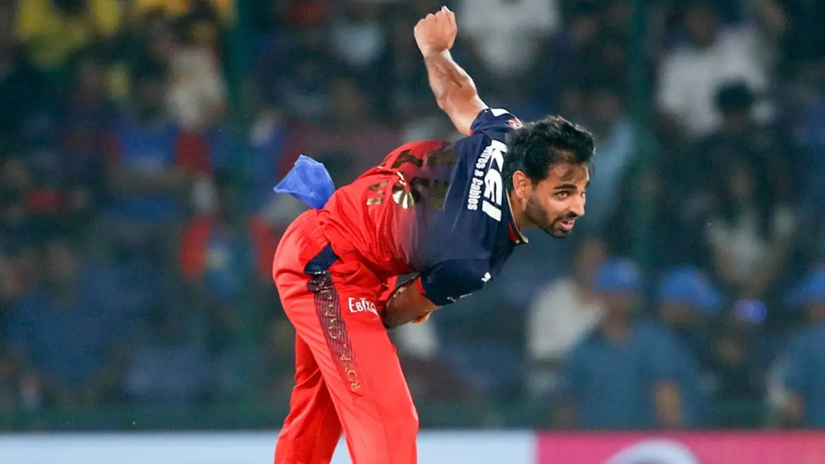 RCB Star Bhuvneshwar Kumar On Brink Of Elusive IPL Milestone Ahead Of CSK Clash At Chinnaswamy Stadium Bhuvneshwar Kumar in action