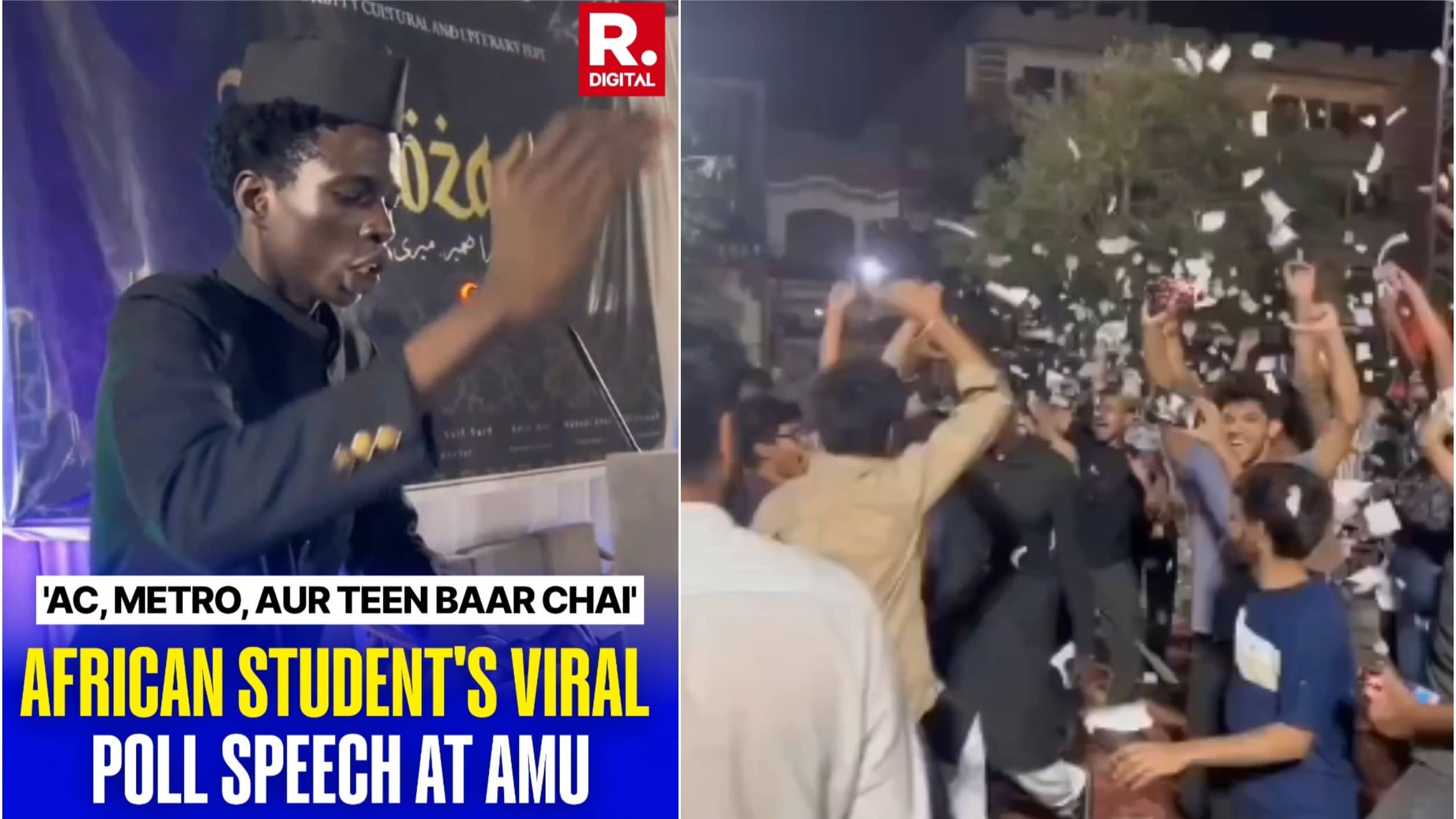 'Bohot Garmi Hai, Mai Sabko AC Dunga': African Student's 3 Idiots-Inspired Hindi Speech At Aligarh Muslim University Goes Viral | VIDEO