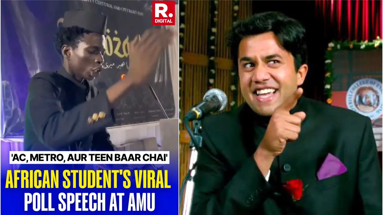 'Bohot Garmi Hai, Mai Sabko AC Dunga': African Student's 3 Idiots-Inspired Hindi Speech At Aligarh Muslim University Goes Viral | VIDEO 'Bohot Garmi Hai, Mai Sabko AC Dunga': African Student's 3 Idiots-Inspired Hindi Speech At Aligarh Muslim University Goes Viral | VIDEO