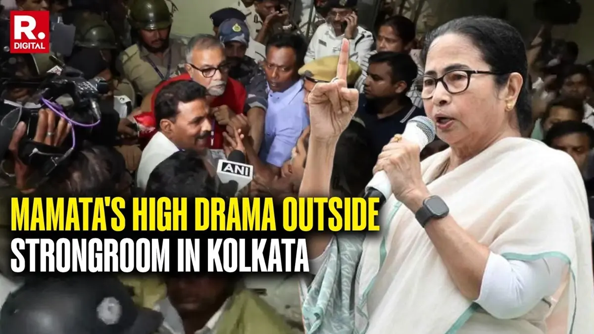 TMC’s Shashi Panja, Kunal Ghosh Stage High-Voltage Overnight Dharna At Netaji Indoor Stadium In Kolkata, Questions Strong Room Transparency TMC’s Shashi Panja, Kunal Ghosh Stage High-Voltage Overnight Dharna At Netaji Indoor Stadium In Kolkata, Questions Strong Room Transparency
