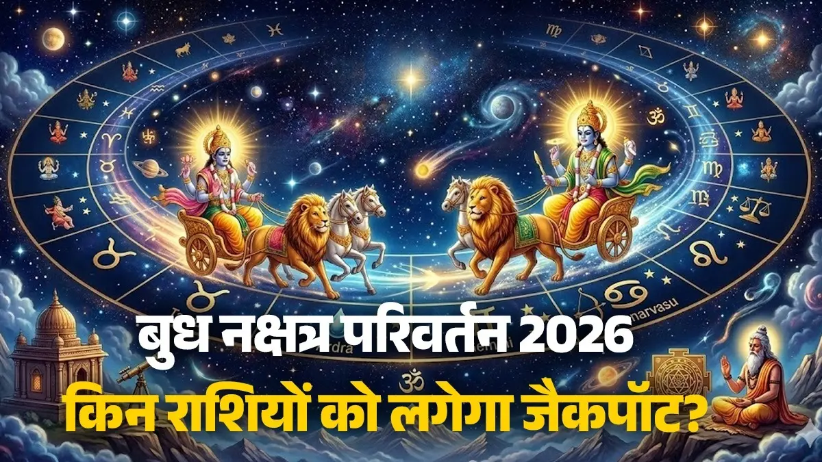 Budh Nakshatra Parivartan 2026: आज बुध के नक्षत्र परिवर्तन से लगेगा जैकपॉट, जानें किन 3 राशियों का होगा गोल्डन टाइम शुरू budh-nakshatra-parivartan-2026-revati-nakshatra-lucky-zodiac-signs-golden-time-brings-money benefits-income