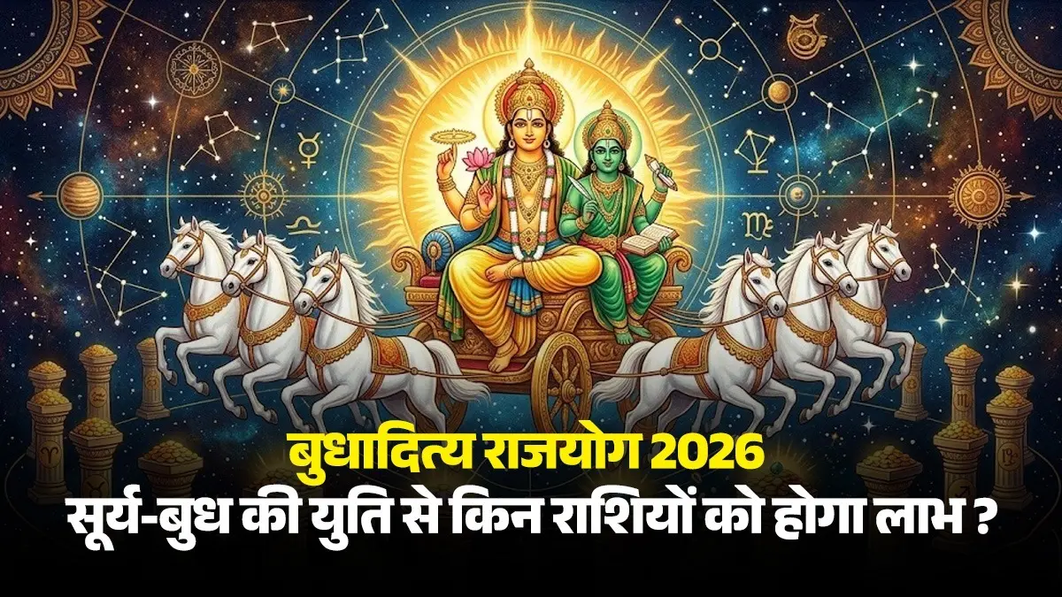 Budhaditya Rajyog 2026: सूर्य-बुध की युति चमकाएगी किस्मत, 30 अप्रैल के बाद से इन राशियों को होगा धन लाभ budhaditya-rajyog-2026 april--impact-on-zodiac signs surya budh yuti benefits to rashi