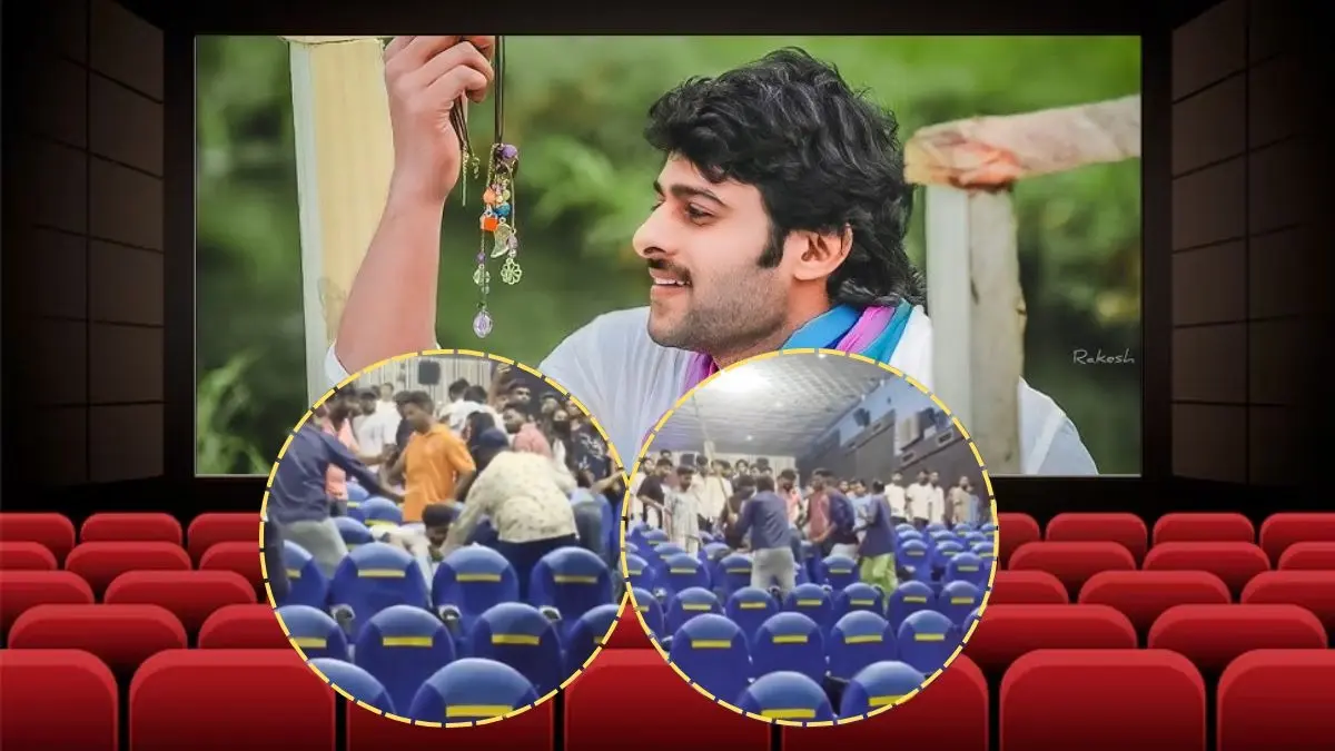 Prabhas Fan Thrashed With Sticks And Slippers At Darling Re-release Screening In Hyderabad, Appalling Video Surfaces Chaos at Darling screening
