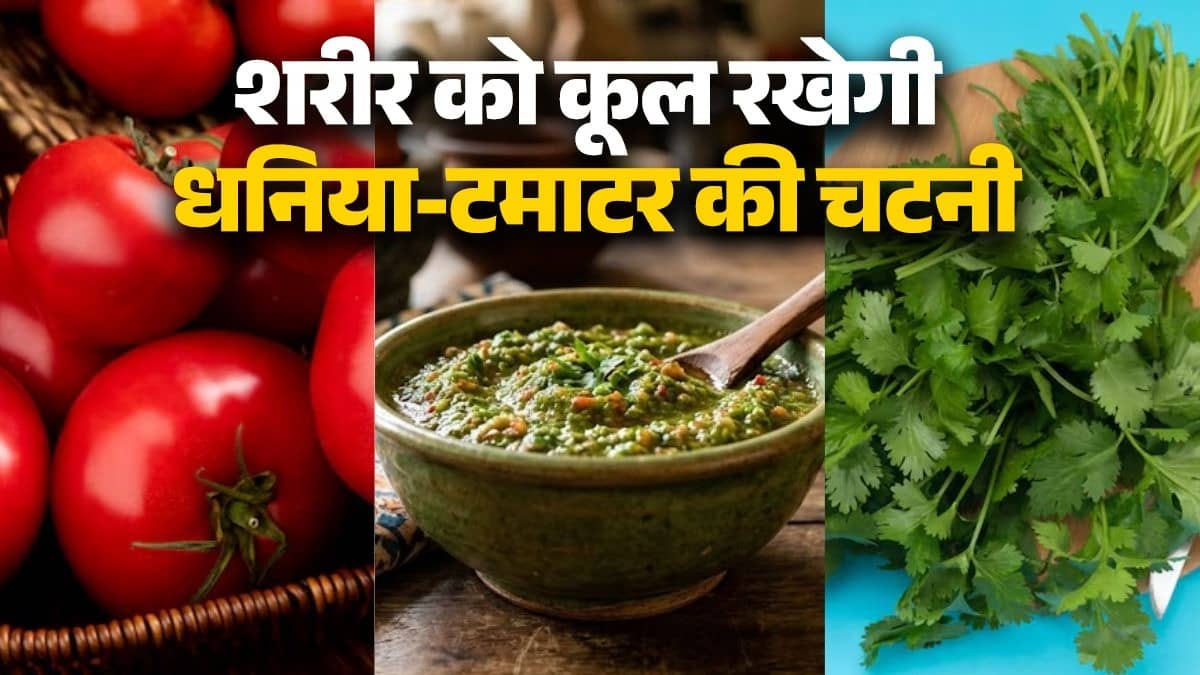 coriander tomato chutney recipe for summer chatpati dhaniya tamatar ki chutney recipe 