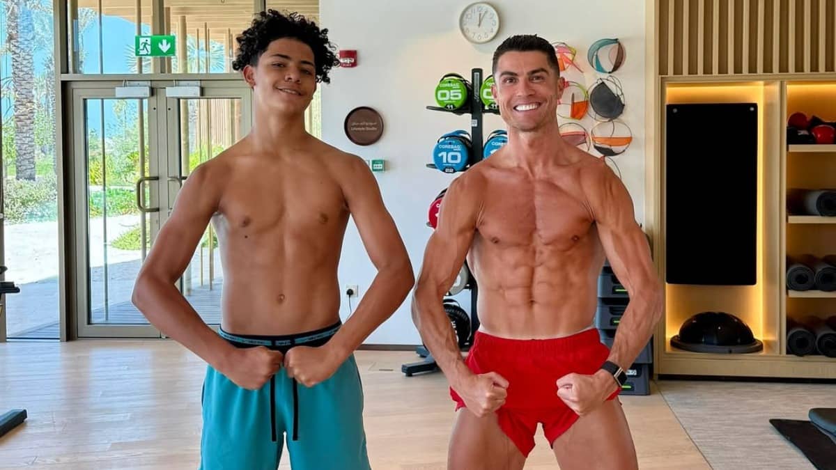 Cristiano Ronaldo with his son