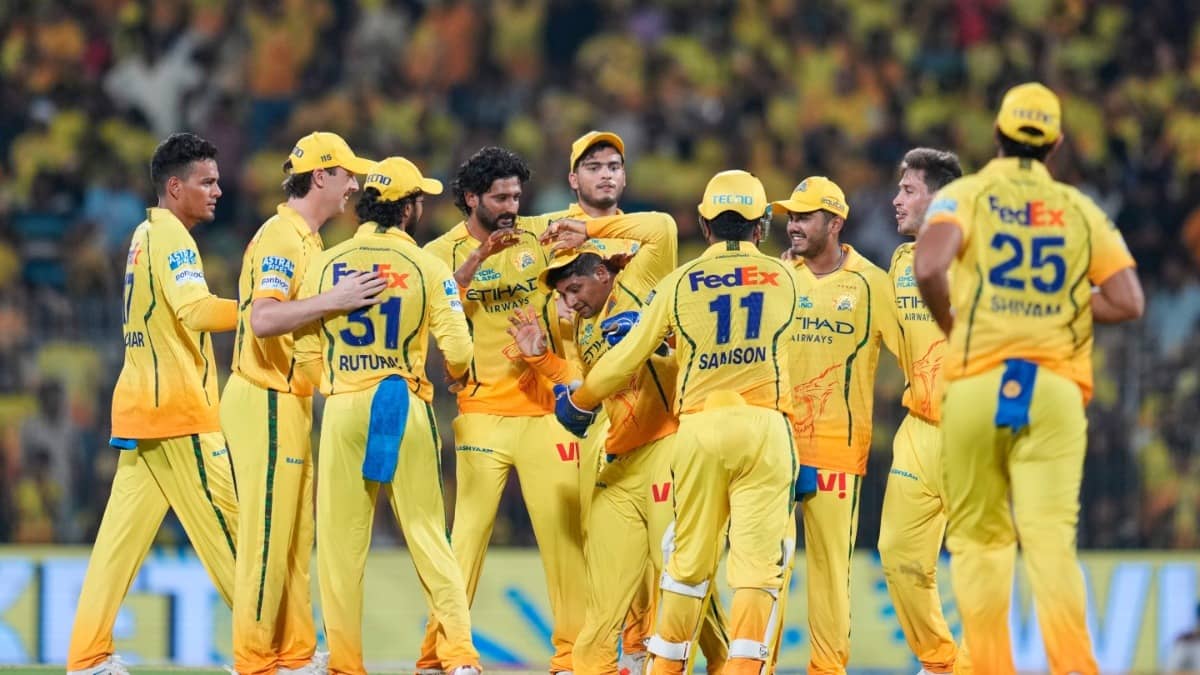 CSK players during PBKS clash in IPL 2026