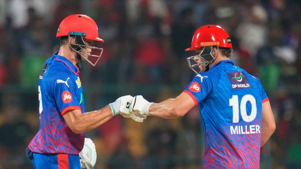 David Miller and Tristan Stubbs in action against RCB