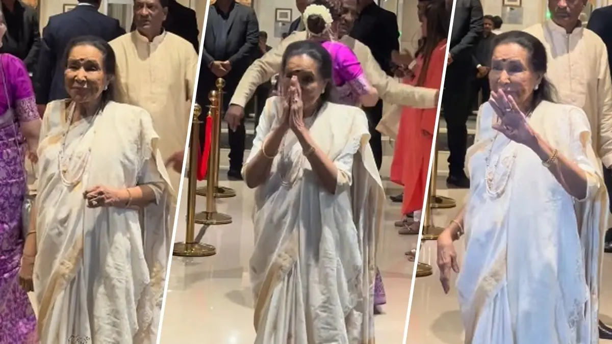 Asha Bhosle's Final Public Appearance At Arjun Tendulkar's Wedding Goes Viral, Veteran Singer Humbly Greeted Fans And Paparazzi Days before her passing, Asha Bhosle attended the wedding reception of Sachin Tendulkar's son