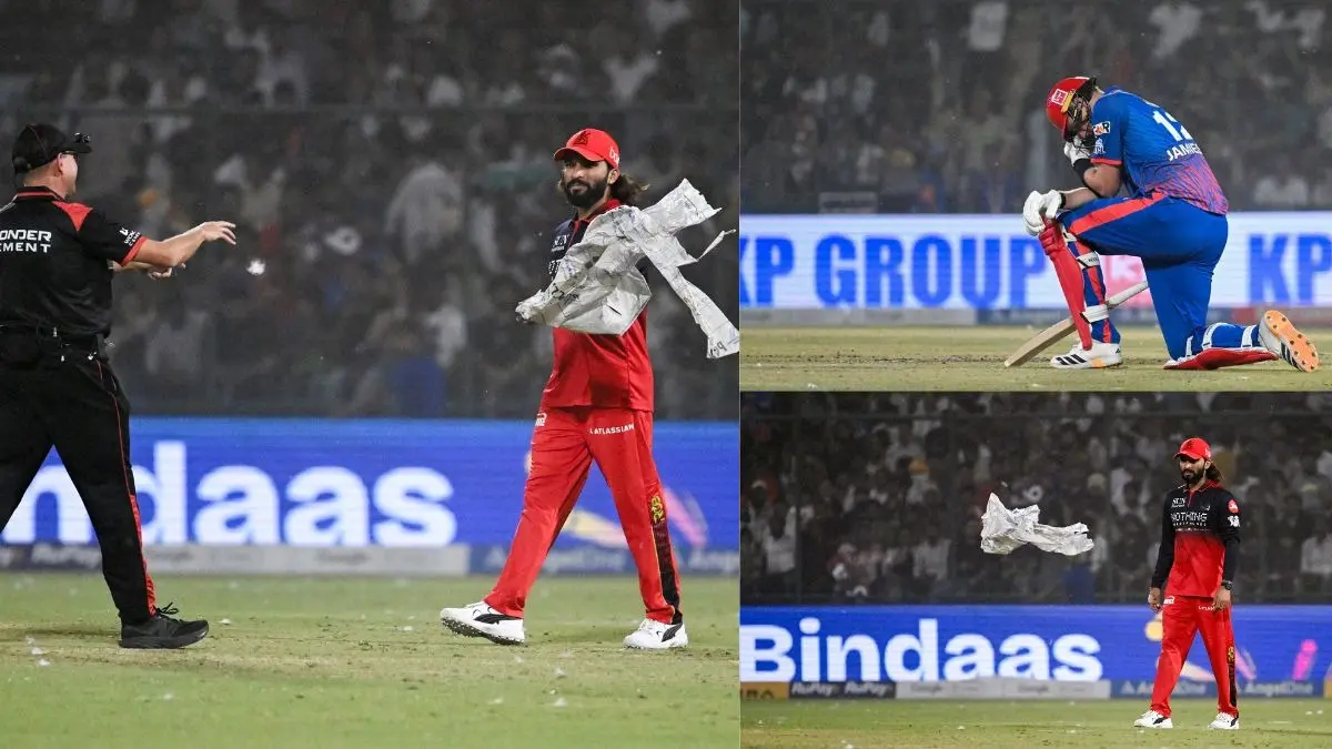 DC vs RCB: दिल्ली में उठा धूल का 'बवंडर', मैदान पर अंधेरा छाने से दिल्ली-RCB मैच में खलल; VIDEO DC vs RCB 39th IPL 2026 39 Match delhi forecast