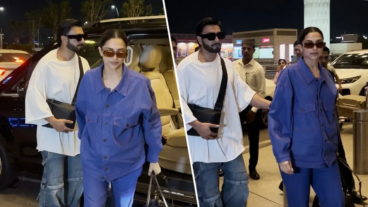 Deepika Padukone-Ranveer Singh Make First Public Appearance After Announcing 2nd Pregnancy, Actress Hides Baby Bump In Loose-fitted Airport Look Deepika Padukone-Ranveer Singh spotted at airport