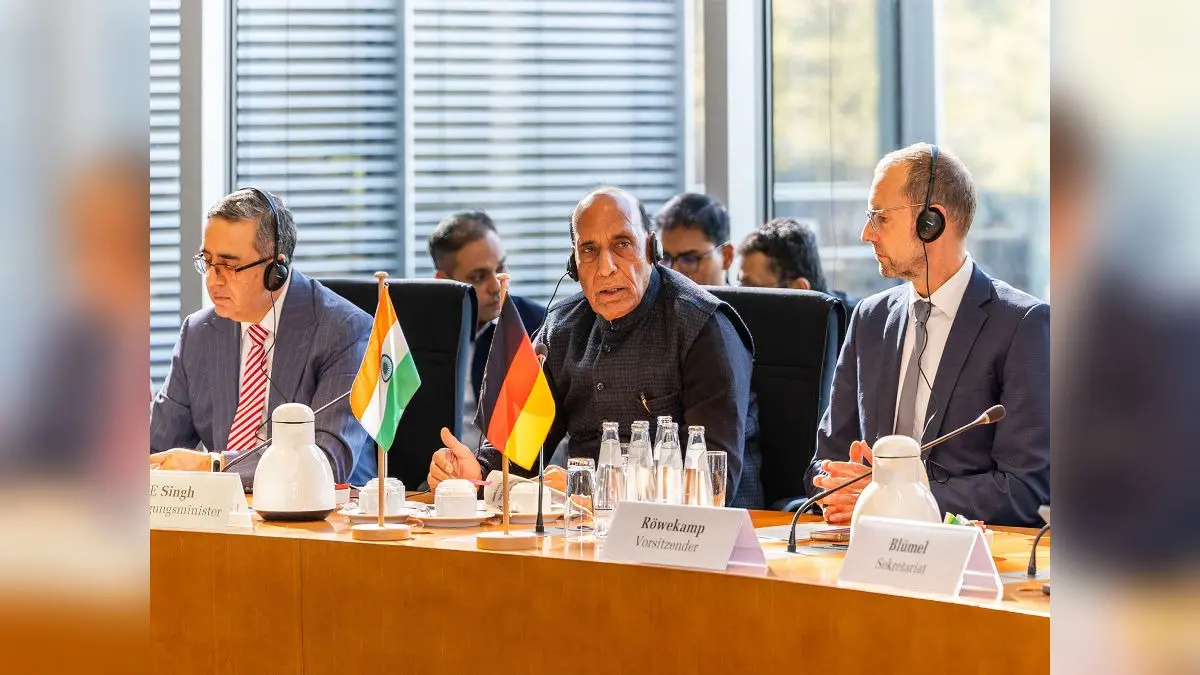 Defence Minister Rajnath Singh Calls For Enhanced India-Germany Defence Industrial Partnerships in Berlin Defence Minister Rajnath Singh Calls For Enhanced India-Germany Defence Industrial Partnerships in Berlin