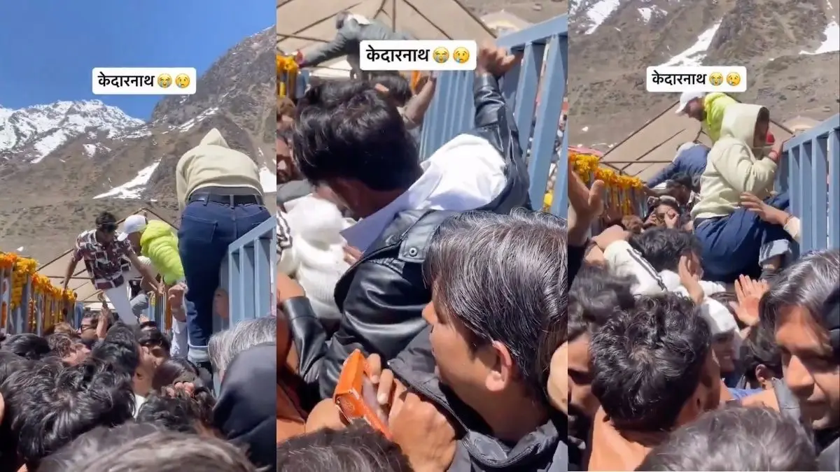 ‘Dharm Ka Majak...’: Viral Video Shows Devotees Jumping Barricades, Pushing Each Other At Kedarnath Temple | WATCH ‘Dharm Ka Majak...’: Viral Video Shows Devotees Jumping Barricades, Pushing Each Other At Kedarnath Temple | WATCH