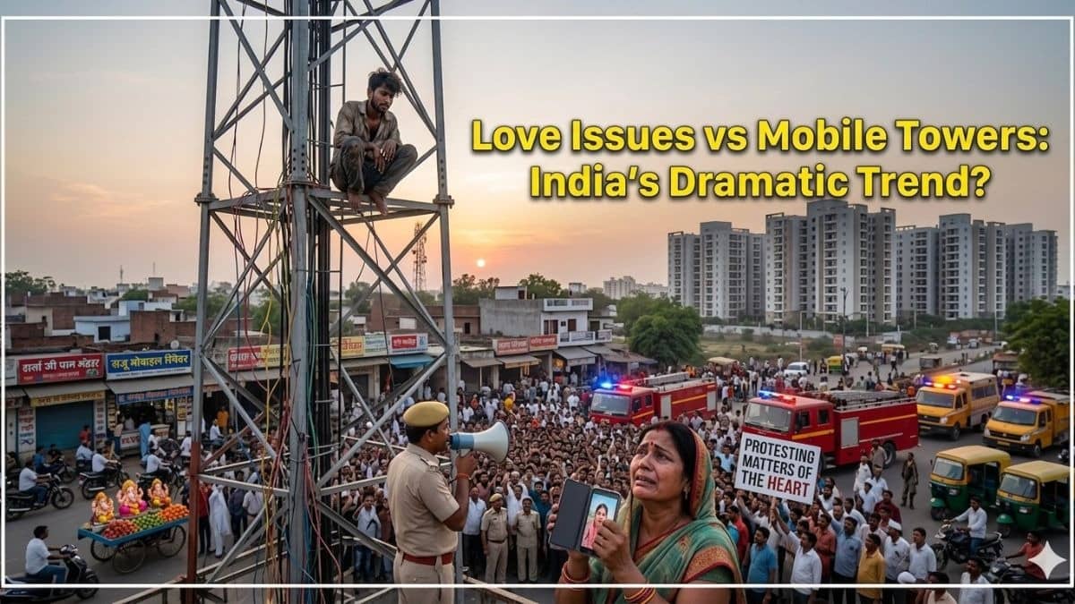 Dil Toota, Tower Chadh Gaya…: What’s India’s Obsession with Turning Love Issues into Mobile Tower Climbing Events? 