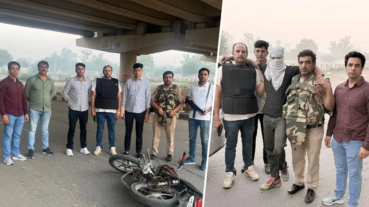 Dwarka AATS Arrests Two Lagarpuria Gang Members After Gunfire Exchange in Shyam Vihar Dwarka AATS Arrests Two Lagarpuria Gang Members After Gunfire Exchange in Shyam Vihar