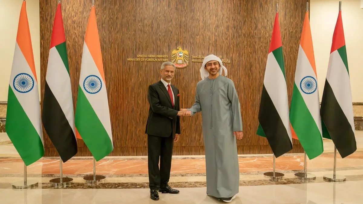 EAM Jaishankar Meets UAE's Sheikh Abdullah, Discusses West Asia Situation EAM Jaishankar Meets UAE's Sheikh Abdullah, Discusses West Asia Situation