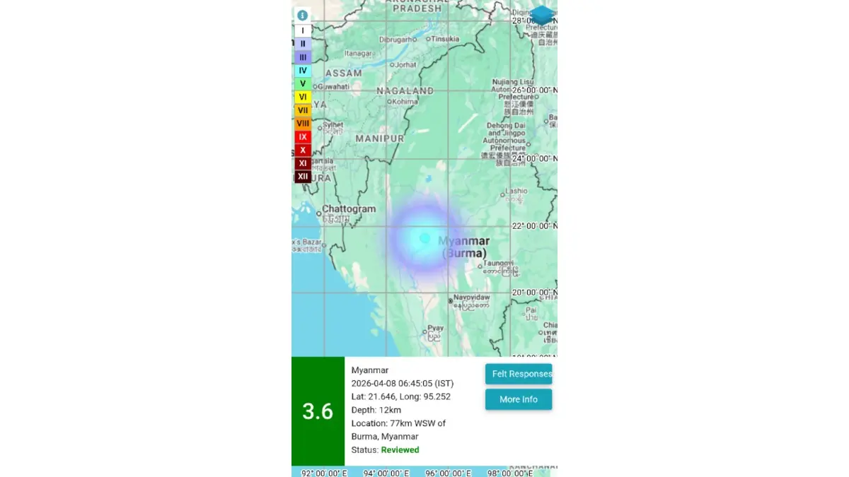 Earthquake Of Magnitude 3.6 Strikes Myanmar Earthquake Of Magnitude 3.6 Strikes Myanmar
