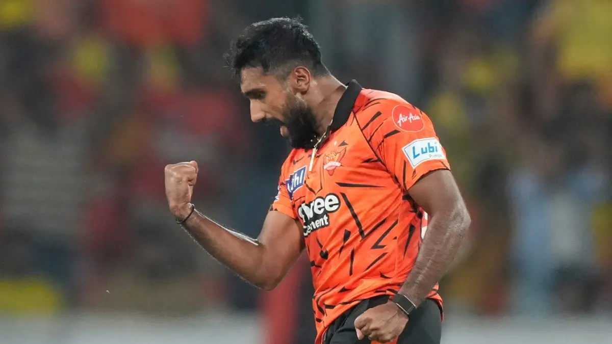 SRH Rising Star Eshan Malinga Garners High Praise After Stunning Spell Vs CSK In IPL 2026: 'He Has Bowled Very Well' Eshan Malinga celebrating after taking a wicket