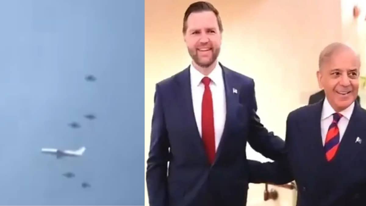 Five F-16s Escort JD Vance's Boeing C-32A Into Islamabad For Iran Peace Talks | Stunning Visuals Inside