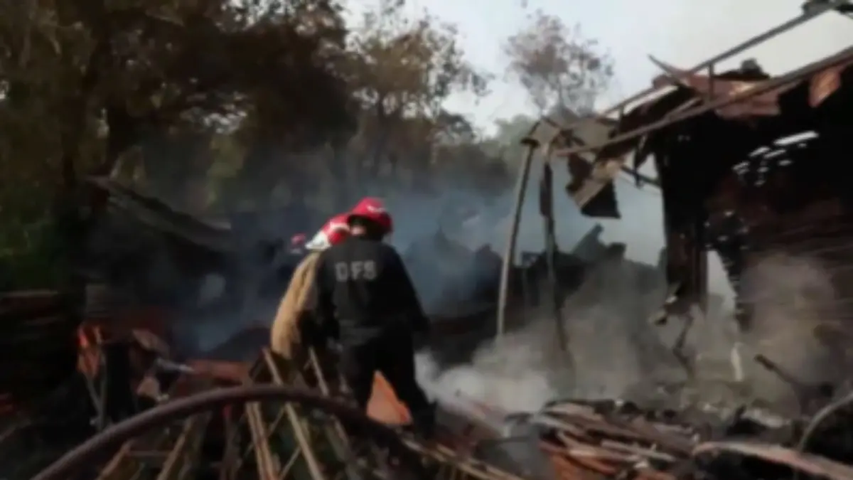 Fire Breaks Out At Tent Warehouse In North East Delhi | Watch Fire Breaks Out At Tent Warehouse In North East Delhi | Watch