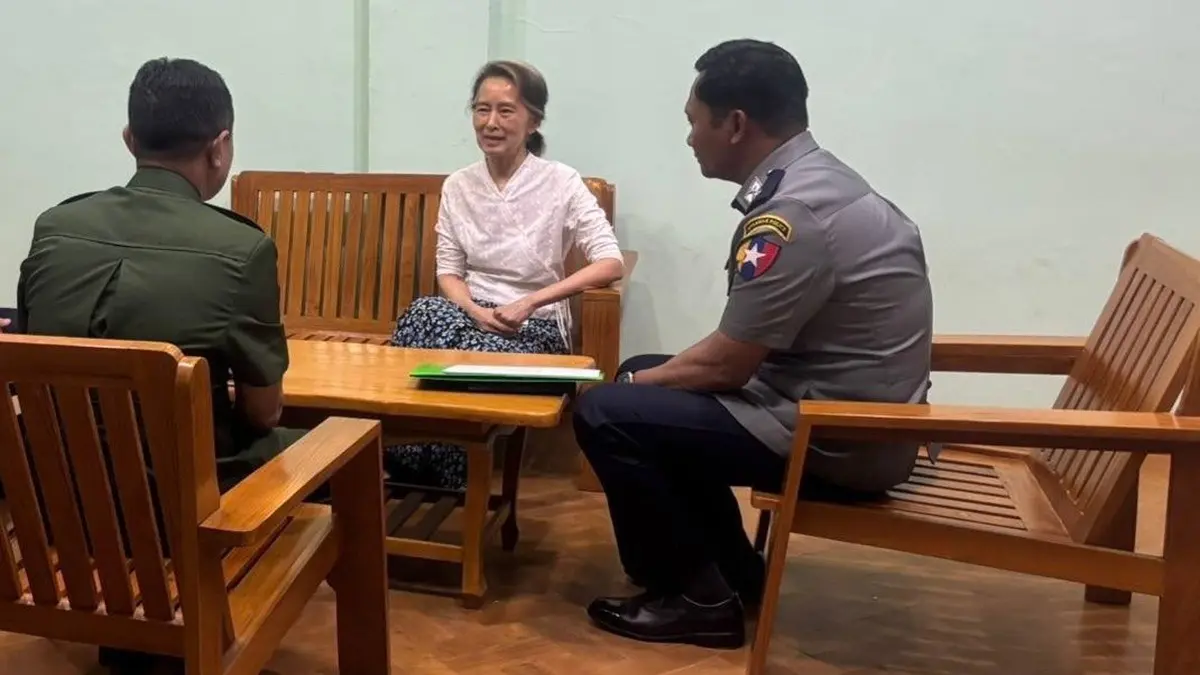 Myanmar Moves Aung San Suu Kyi From Prison To House Arrest, Cuts Sentence To 18 Years In Buddhist Holiday Amnesty First Public Photo Since 2021: Myanmar Moves Aung San Suu Kyi From Jail To House Arrest As Military Trims Prison Term