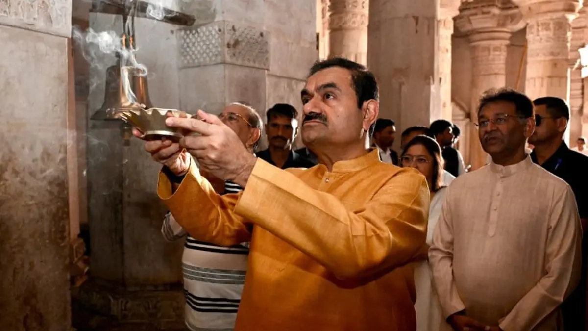 Gautam Adani Offers Prayers at 12th Century Taranga Jain Temple on Akshaya Tritiya Gautam Adani and Wife Priti Offer Prayers at Taranga Jain Temple