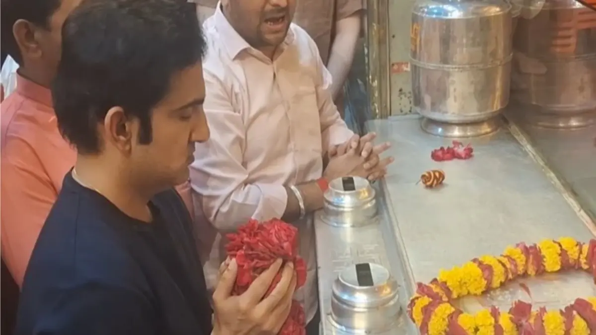 Team India Head Coach Gautam Gambhir Offers Prayers At Salasar Balaji Temple Gautam Gambhir offering prayers at the Salasar Balaji temple
