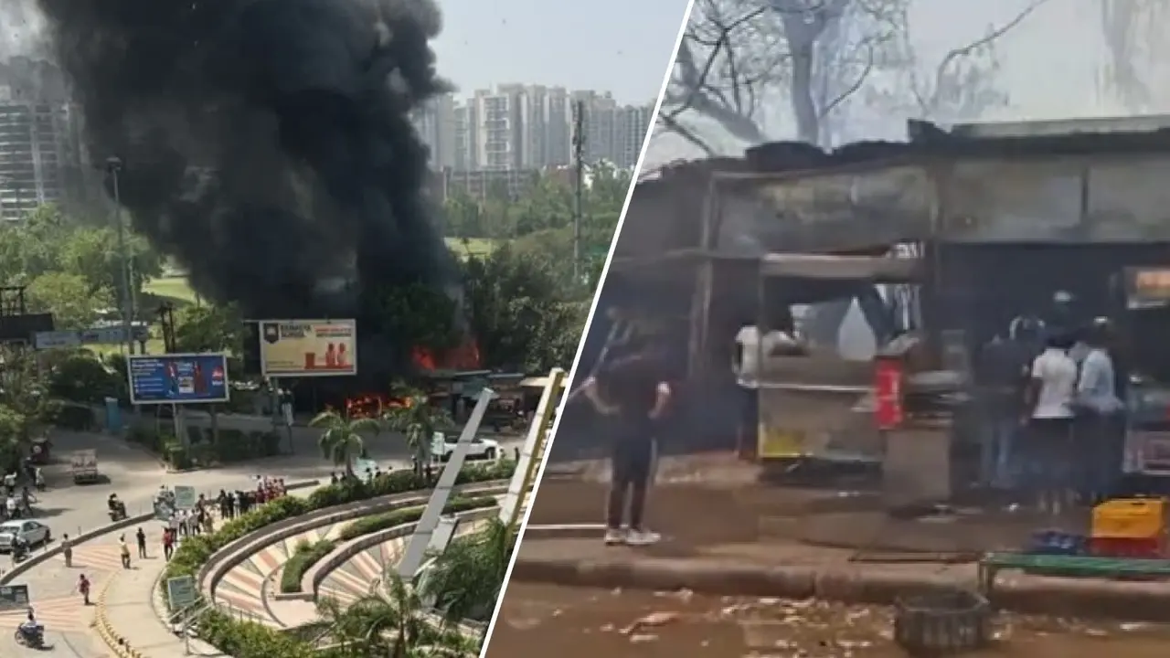 BREAKING: गाजियाबाद के क्रॉसिंग रिपब्लिक में भीषण आग लगने से अफरा-तफरी, कई दुकानें जलकर खाक; आसमान में दूर से दिख रहा धुएं का गुबार Ghaziabad Fire