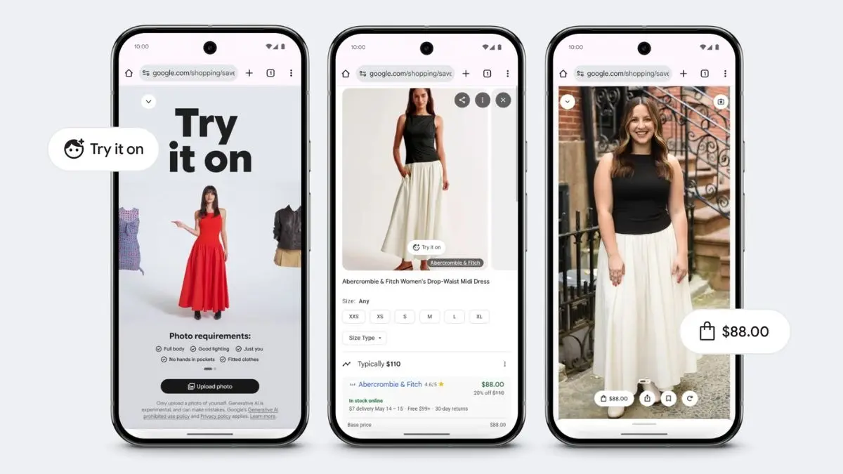Google लाया कमाल का फीचर, अब ऑनलाइन शॉपिंग करते हुए कपड़ें पहन कर सकेंगे ट्राई, एक्सचेंज की समस्या होगी खत्म, जानिए कैसे काम करता है ये फीचर google try it on mode