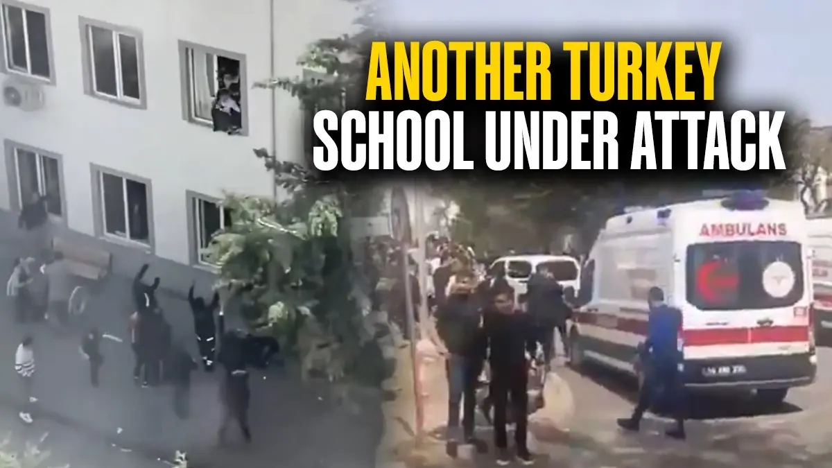 4 Dead, 20 Injured In Gunfire At Middle School In Turkey; Second Shooting In 2 Days Gunfire Reported At Another Turkey School, CCTV Footage Shows 2 Being Taken To Hospital In Ambulance