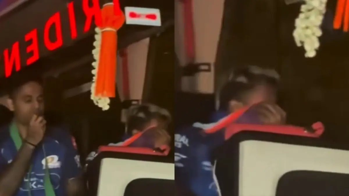 WATCH | Hardik Pandya HIDES His Face During MI Team Bus Departure Following Humiliating Loss vs PBKS in IPL 2026 Hardik Pandya