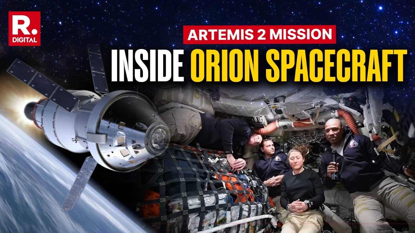 Historic First Visuals Of Artemis II Astronauts From Inside Orion After Leaving Earth Orbit | WATCH 