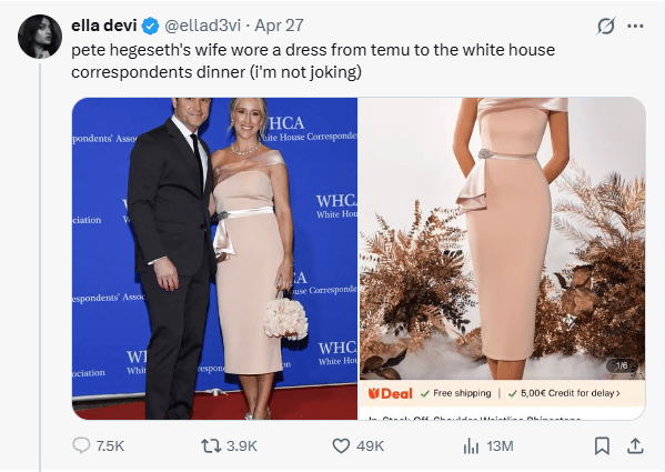 jenny hegseth pink dress Jennifer Hegseth Has Worn Some Questionable Outfits