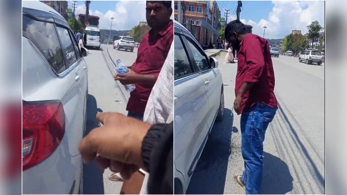 'India Nahi Hai Bhai...': Nepal Man Makes Indian Tourists Clean Gutka Spit On Road | Viral Video