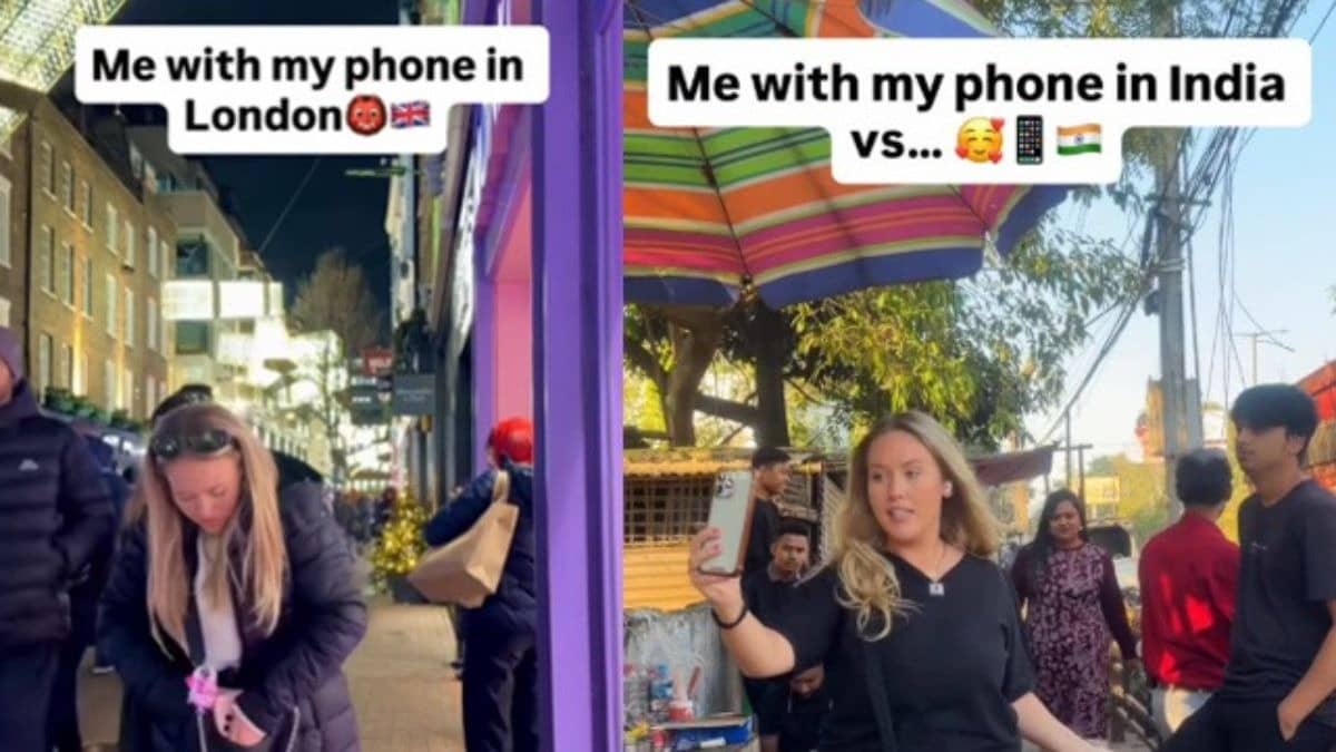 ‘India Safer Than London?’ Viral Video of Foreign Woman Freely Using Phone Sparks Global Debate | WATCH