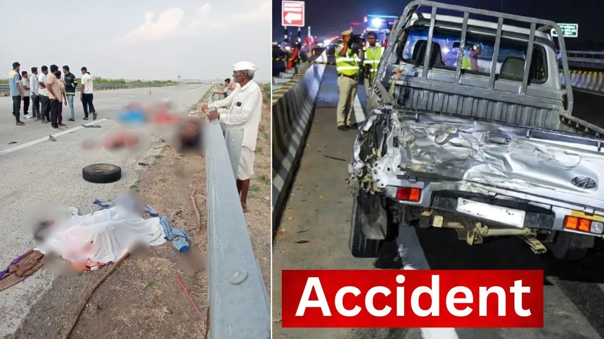 BREAKING: महाराष्ट्र के जालना में भीषण सड़क हादसा, ट्रक और पिकअप की टक्कर में 7 लोगों की मौत, 4 घायल Jalna Samruddhi Highway Accident