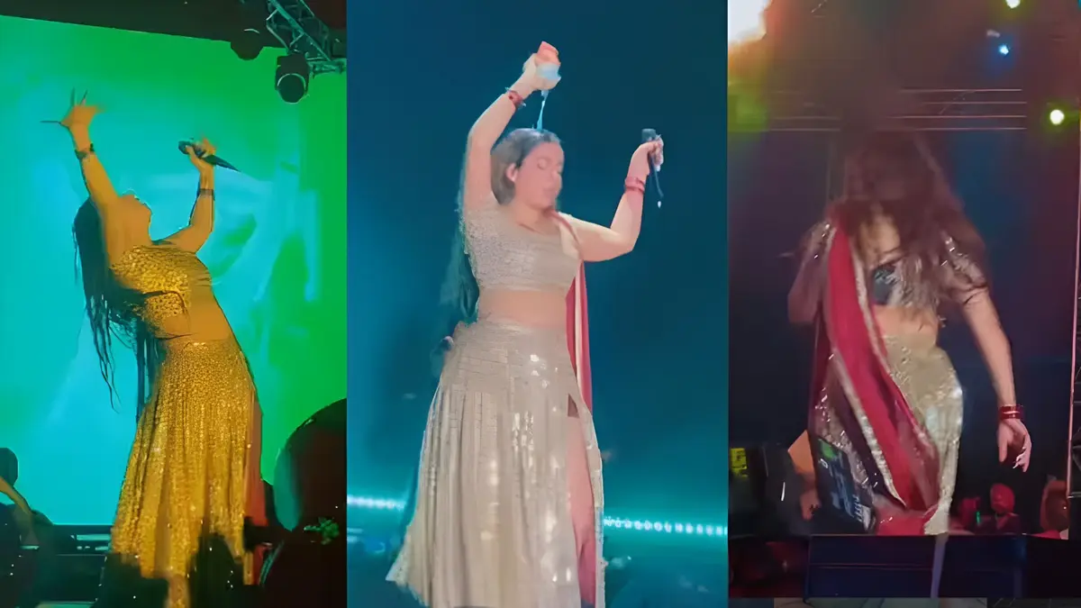 बदन पर गिराया पानी, चमकीले लहंगे- चोली में स्टेज पर छाईं सिंगर, ‘शरारत’ गाने पर बेकाबू हुईं Jasmine Sandlas Jasmine Sandlas concert