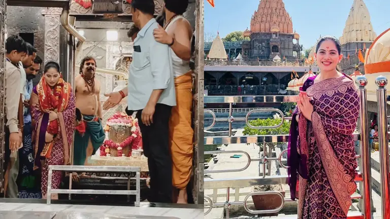 Jaya Kishori: जया किशोरी का बदला अंदाज, बनारसी साड़ी पहन महाकाल मंदिर पहुंचीं कथावाचक, सादगी भरा लुक छाया; PHOTOS Jaya Kishori