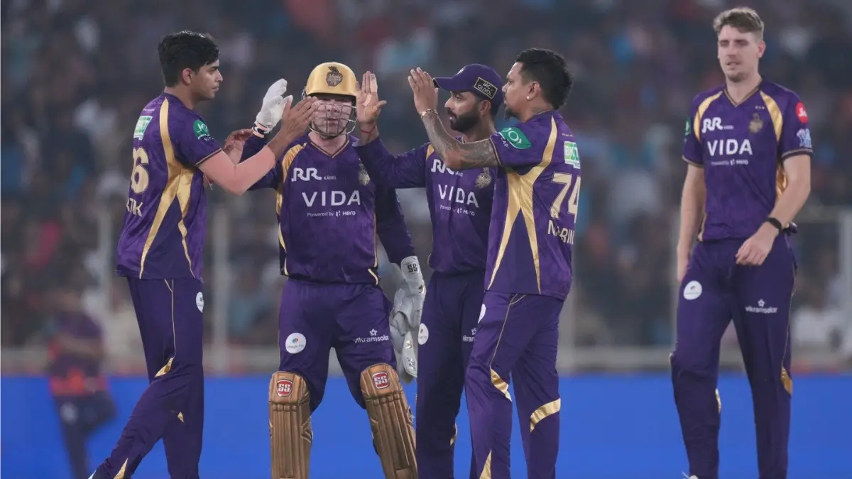 KKR's Winless Streak Continues, Can Ajinkya Rahane & Co. Qualify For IPL 2026 Playoffs Amid Ongoing Slump? KKR players during GT clash in IPL 2026