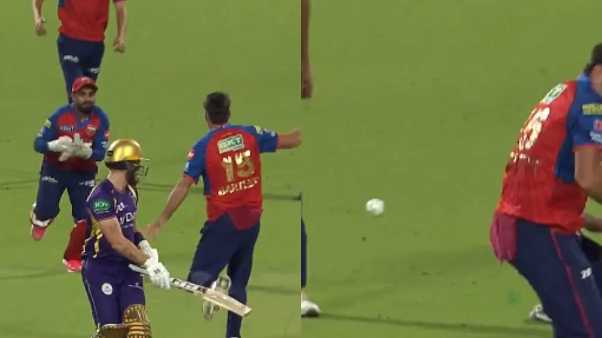 WATCH | Prabhsimran Singh's BIZARRE Throw Hilariously Hits Teammate's Back During KKR-PBKS IPL 2026 Match KKR vs PBKS, IPL 2026