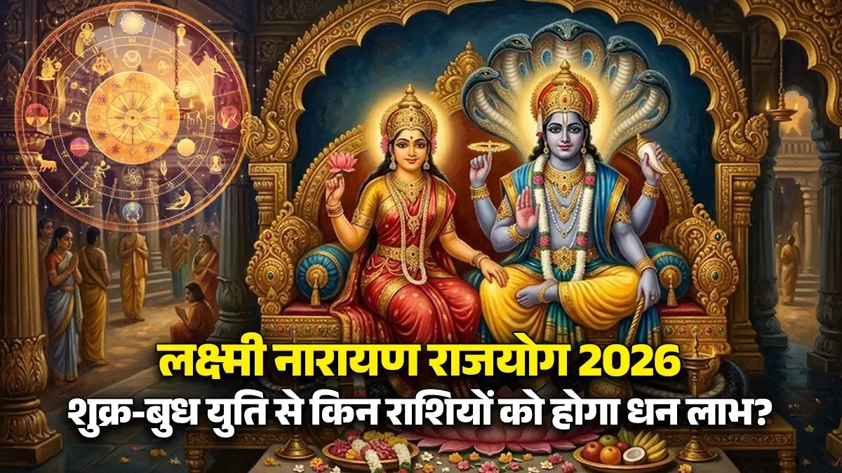Lakshmi Narayan Rajyog 2026: शुक्र-बुध मिलकर बनाएंगे लक्ष्मी नारायण राजयोग 2026, जानें किन 4 राशियों को मिलेगी बड़ी सफलता; होगा धन लाभ lakshmi-narayan-yog-2026-shukra-budh-yuti lucky zodiac signs-success-mithun-kanya-tula-dhanu rashi