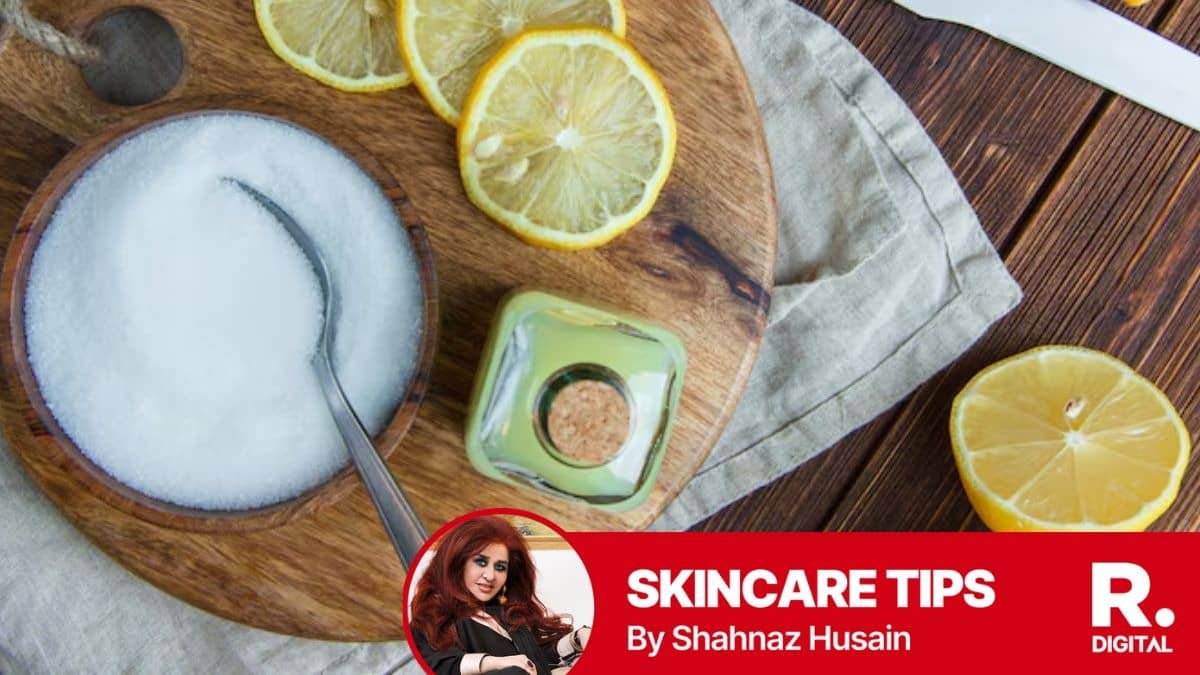 Lemon and sugar scrubs for summer