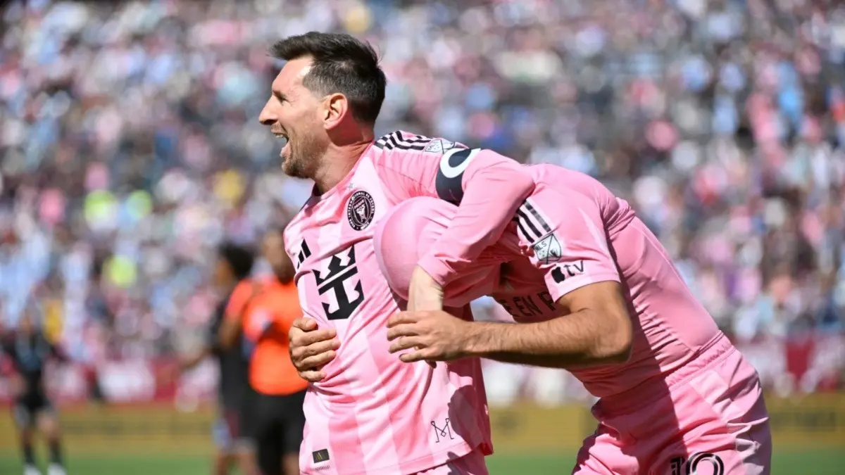 Lionel Messi's Brace Helps Inter Miami Beat Rapids 3-2, Extend Unbeaten Streak To 7 Games Lionel Messi celebrating after scoring a goal