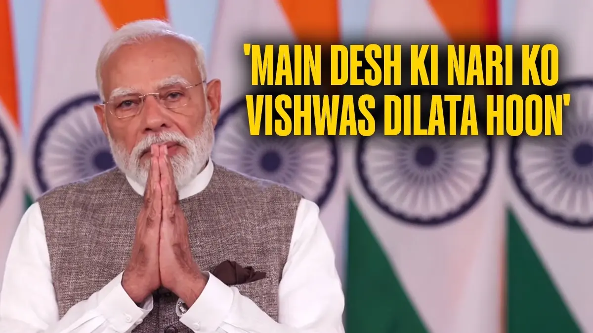 'Main Desh Ki Nari Ko Vishwas Dilata Hoon': PM Modi Vows To Crush Every Obstacle To Women’s Quota, Rips Into Opposition for Blocking Bill 'Main Desh Ki Nari Ko Vishwas Dilata Hoon': PM Modi Vows To Crush Every Obstacle To Women’s Quota, Rips Into Opposition for Blocking Bill