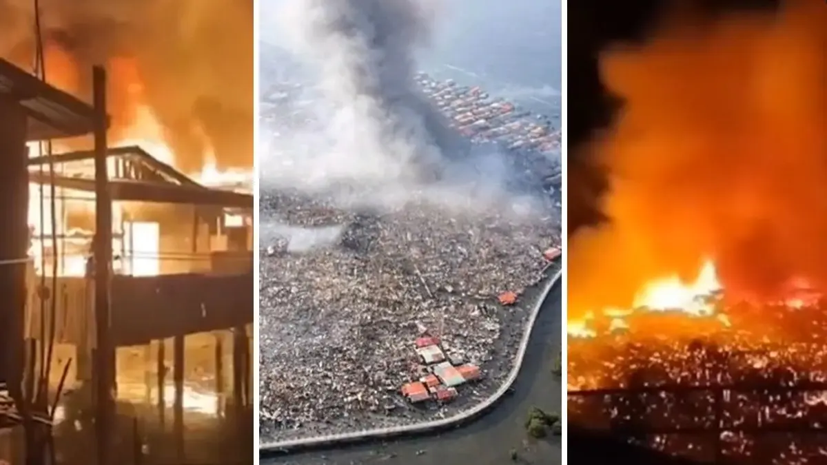 Thousands Displaced as Early Morning Blaze Destroys Kampung Bahagia in Malaysia Malayasian fishing village razed in fire
