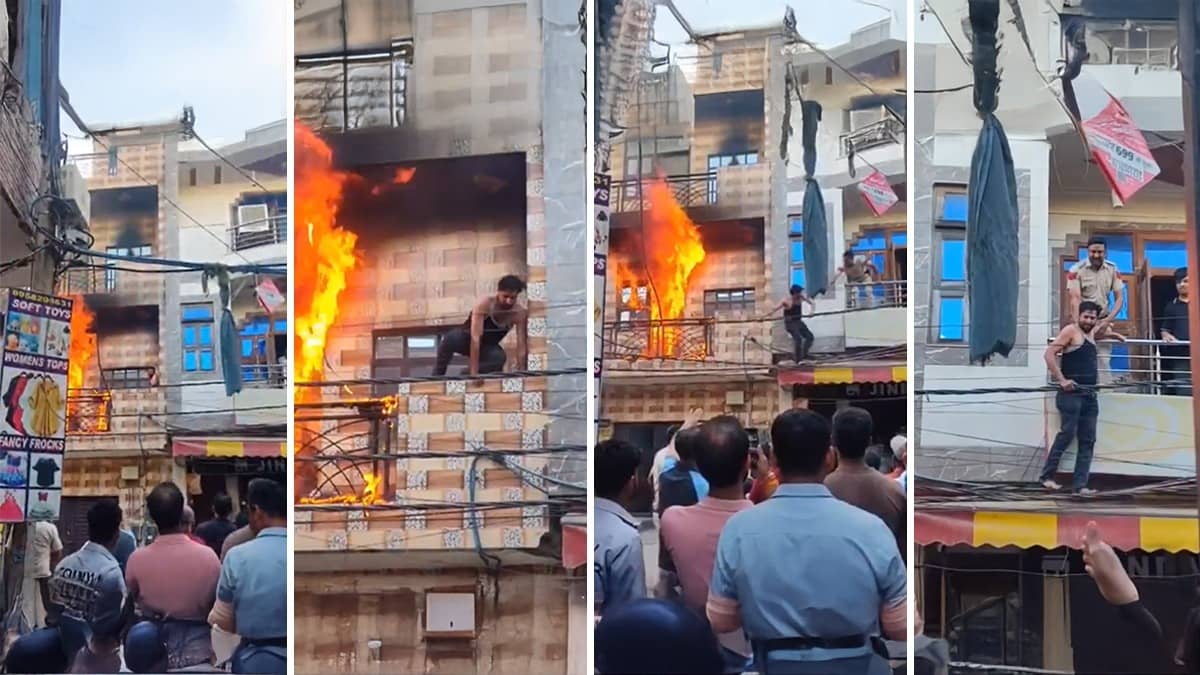 Man Caught Walking On Live Wires In A Bid To Escape House Fire In Delhi's Swaroop Nagar