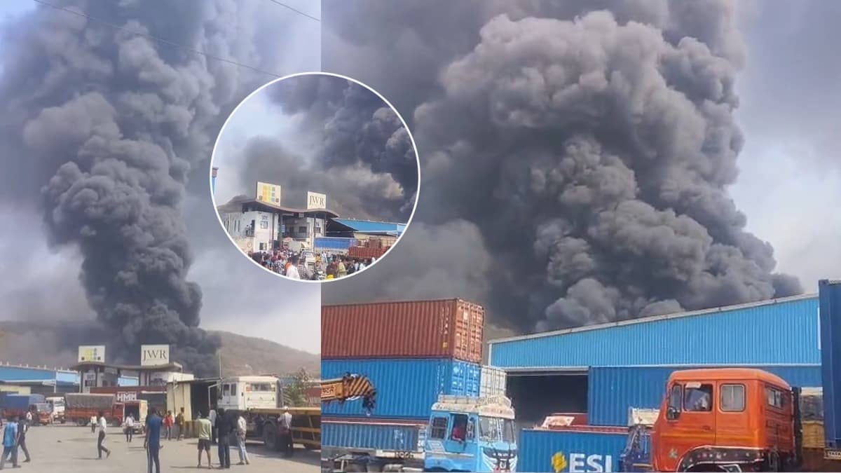 Massive Blast At Chemical Plant Rocks JNPT Area; Huge Fire At JWR Logistics Park