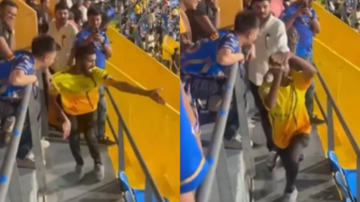 WATCH | CSK Fan Openly Roasts Mumbai Indians at Wankhede Stadium During IPL 2026 Match; Video Goes VIRAL MI vs CSK, IPL 2026