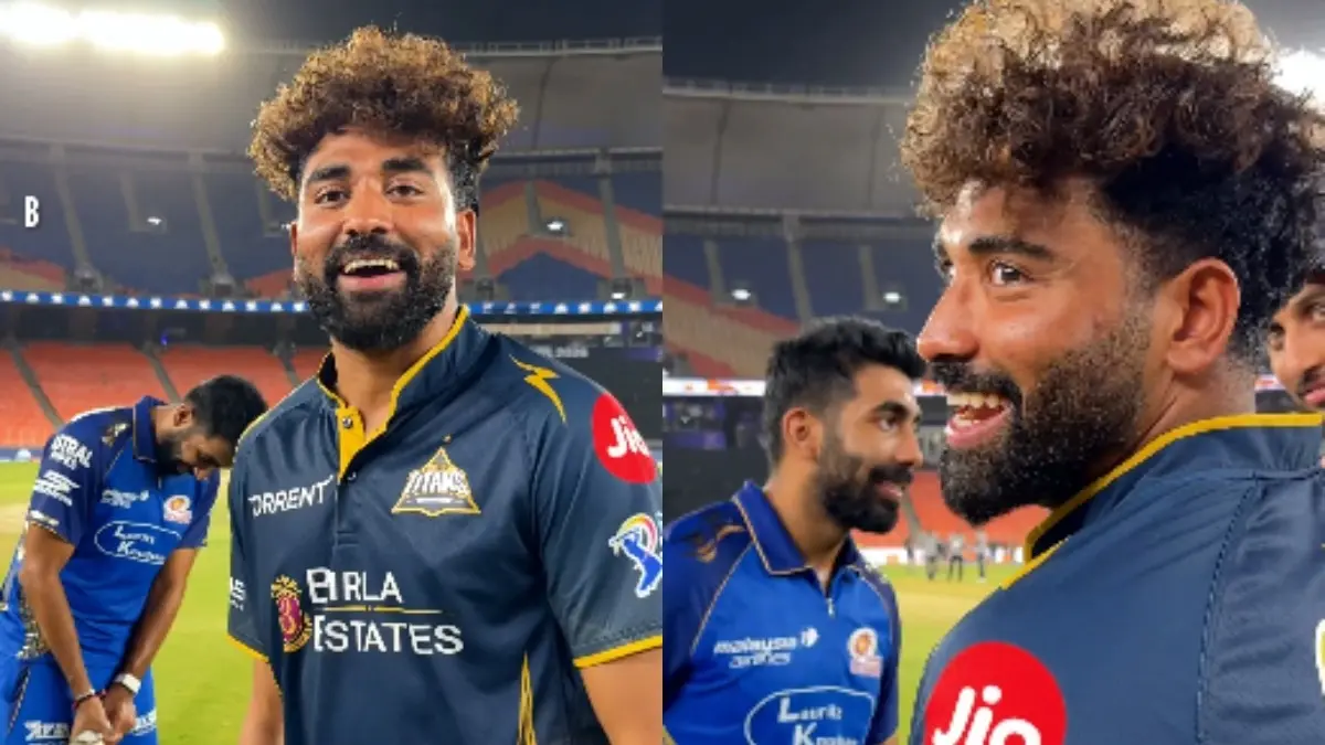 WATCH | Jasprit Bumrah ROASTS Mohammed Siraj After Mumbai Indians IPL 2026 Win Over GT is Heartwarming: 'Isko Bolo Bal Kataye' Mohammed Siraj, Jasprit Bumrah
